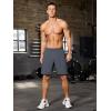imageSILKWORLD Mens 2 in 1 Running Shorts 7quot Workout Gym Athletic Shorts Quick Dry Lightweight Training Shorts with PocketsDark Grey
