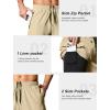imageSILKWORLD Mens 2 in 1 Running Shorts 7quot Workout Gym Athletic Shorts Quick Dry Lightweight Training Shorts with PocketsKhaki