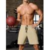 imageSILKWORLD Mens 2 in 1 Running Shorts 7quot Workout Gym Athletic Shorts Quick Dry Lightweight Training Shorts with PocketsKhaki
