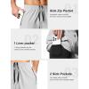 imageSILKWORLD Mens 2 in 1 Running Shorts 7quot Workout Gym Athletic Shorts Quick Dry Lightweight Training Shorts with PocketsLight Grey