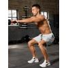 imageSILKWORLD Mens 2 in 1 Running Shorts 7quot Workout Gym Athletic Shorts Quick Dry Lightweight Training Shorts with PocketsLight Grey