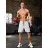 imageSILKWORLD Mens 2 in 1 Running Shorts 7quot Workout Gym Athletic Shorts Quick Dry Lightweight Training Shorts with PocketsLight Grey