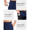 imageSILKWORLD Mens 2 in 1 Running Shorts 7quot Workout Gym Athletic Shorts Quick Dry Lightweight Training Shorts with PocketsNavy