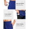 imageSILKWORLD Mens 2 in 1 Running Shorts 7quot Workout Gym Athletic Shorts Quick Dry Lightweight Training Shorts with PocketsNavy Blue