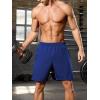 imageSILKWORLD Mens 2 in 1 Running Shorts 7quot Workout Gym Athletic Shorts Quick Dry Lightweight Training Shorts with PocketsNavy Blue