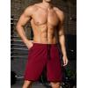 imageSILKWORLD Mens 2 in 1 Running Shorts 7quot Workout Gym Athletic Shorts Quick Dry Lightweight Training Shorts with PocketsWine Red