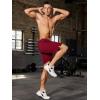 imageSILKWORLD Mens 2 in 1 Running Shorts 7quot Workout Gym Athletic Shorts Quick Dry Lightweight Training Shorts with PocketsWine Red