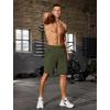 imageSILKWORLD Mens Athletic Running Shorts 2 in 1 Quick Dry Basketball Training Shorts 9 Inch Gym Workout with Zip PocketsArmy Green