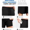 imageSILKWORLD Mens Athletic Running Shorts 2 in 1 Quick Dry Basketball Training Shorts 9 Inch Gym Workout with Zip PocketsBlack