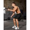imageSILKWORLD Mens Athletic Running Shorts 2 in 1 Quick Dry Basketball Training Shorts 9 Inch Gym Workout with Zip PocketsBlack
