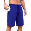 imageSILKWORLD Mens Athletic Running Shorts 2 in 1 Quick Dry Basketball Training Shorts 9 Inch Gym Workout with Zip PocketsBlue