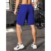 imageSILKWORLD Mens Athletic Running Shorts 2 in 1 Quick Dry Basketball Training Shorts 9 Inch Gym Workout with Zip PocketsBlue