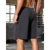 imageSILKWORLD Mens Athletic Running Shorts 2 in 1 Quick Dry Basketball Training Shorts 9 Inch Gym Workout with Zip PocketsDark Grey