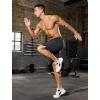 imageSILKWORLD Mens Athletic Running Shorts 2 in 1 Quick Dry Basketball Training Shorts 9 Inch Gym Workout with Zip PocketsDark Grey