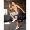 imageSILKWORLD Mens Athletic Running Shorts 2 in 1 Quick Dry Basketball Training Shorts 9 Inch Gym Workout with Zip PocketsLight Grey