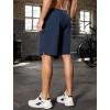imageSILKWORLD Mens Athletic Running Shorts 2 in 1 Quick Dry Basketball Training Shorts 9 Inch Gym Workout with Zip PocketsNavy Blue