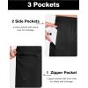imageSILKWORLD Mens Swim Trunks Quick Dry Bathing Suit 9 Inch Swim Shorts with Mesh Lining and Zipper Cargo PocketsBlack