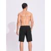imageSILKWORLD Mens Swim Trunks Quick Dry Bathing Suit 9 Inch Swim Shorts with Mesh Lining and Zipper Cargo PocketsBlack