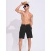 imageSILKWORLD Mens Swim Trunks Quick Dry Bathing Suit 9 Inch Swim Shorts with Mesh Lining and Zipper Cargo PocketsBlack