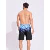 imageSILKWORLD Mens Swim Trunks Quick Dry Bathing Suit 9 Inch Swim Shorts with Mesh Lining and Zipper Cargo PocketsBlue Fire