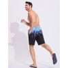 imageSILKWORLD Mens Swim Trunks Quick Dry Bathing Suit 9 Inch Swim Shorts with Mesh Lining and Zipper Cargo PocketsBlue Fire