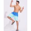 imageSILKWORLD Mens Swim Trunks Quick Dry Bathing Suit 9 Inch Swim Shorts with Mesh Lining and Zipper Cargo PocketsBlue Ripple Gradient
