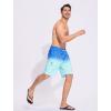 imageSILKWORLD Mens Swim Trunks Quick Dry Bathing Suit 9 Inch Swim Shorts with Mesh Lining and Zipper Cargo PocketsBlue Ripple Gradient