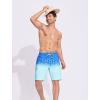 imageSILKWORLD Mens Swim Trunks Quick Dry Bathing Suit 9 Inch Swim Shorts with Mesh Lining and Zipper Cargo PocketsBlue Ripple Gradient