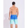 imageSILKWORLD Mens Swim Trunks Quick Dry Bathing Suit 9 Inch Swim Shorts with Mesh Lining and Zipper Cargo PocketsBlue Ripple Gradient