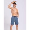 imageSILKWORLD Mens Swim Trunks Quick Dry Bathing Suit 9 Inch Swim Shorts with Mesh Lining and Zipper Cargo PocketsGrey Blue