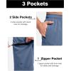 imageSILKWORLD Mens Swim Trunks Quick Dry Bathing Suit 9 Inch Swim Shorts with Mesh Lining and Zipper Cargo PocketsGrey Blue