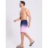 imageSILKWORLD Mens Swim Trunks Quick Dry Bathing Suit 9 Inch Swim Shorts with Mesh Lining and Zipper Cargo PocketsNavy Pink Gradient