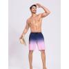 imageSILKWORLD Mens Swim Trunks Quick Dry Bathing Suit 9 Inch Swim Shorts with Mesh Lining and Zipper Cargo PocketsNavy Pink Gradient