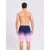 imageSILKWORLD Mens Swim Trunks Quick Dry Bathing Suit 9 Inch Swim Shorts with Mesh Lining and Zipper Cargo PocketsNavy Pink Gradient