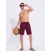 imageSILKWORLD Mens Swim Trunks Quick Dry Bathing Suit 9 Inch Swim Shorts with Mesh Lining and Zipper Cargo PocketsWine Red