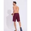 imageSILKWORLD Mens Swim Trunks Quick Dry Bathing Suit 9 Inch Swim Shorts with Mesh Lining and Zipper Cargo PocketsWine Red