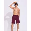 imageSILKWORLD Mens Swim Trunks Quick Dry Bathing Suit 9 Inch Swim Shorts with Mesh Lining and Zipper Cargo PocketsWine Red