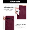 imageSILKWORLD Mens Swim Trunks Quick Dry Bathing Suit 9 Inch Swim Shorts with Mesh Lining and Zipper Cargo PocketsWine Red