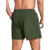 imageSILKWORLD Mens Swim Trunks Quick Dry Bathing Suits 6 Inch Swimming Shorts with Compression Liner and Zipper PocketsArmy Green
