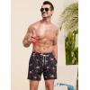 imageSILKWORLD Mens Swim Trunks Quick Dry Bathing Suits 6 Inch Swimming Shorts with Compression Liner and Zipper PocketsBlack Pink Flamingo