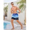 imageSILKWORLD Mens Swim Trunks Quick Dry Bathing Suits 6 Inch Swimming Shorts with Compression Liner and Zipper PocketsBlue Gradient