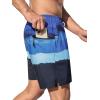 imageSILKWORLD Mens Swim Trunks Quick Dry Bathing Suits 6 Inch Swimming Shorts with Compression Liner and Zipper PocketsBlue Gradient