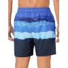 imageSILKWORLD Mens Swim Trunks Quick Dry Bathing Suits 6 Inch Swimming Shorts with Compression Liner and Zipper PocketsBlue Gradient