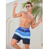 imageSILKWORLD Mens Swim Trunks Quick Dry Bathing Suits 6 Inch Swimming Shorts with Compression Liner and Zipper PocketsBlue Gradient