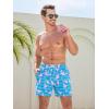 imageSILKWORLD Mens Swim Trunks Quick Dry Bathing Suits 6 Inch Swimming Shorts with Compression Liner and Zipper PocketsBlue Pink Fish