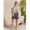 imageSILKWORLD Mens Swim Trunks Quick Dry Bathing Suits 6 Inch Swimming Shorts with Compression Liner and Zipper PocketsCharcoal Grey