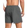 imageSILKWORLD Mens Swim Trunks Quick Dry Bathing Suits 6 Inch Swimming Shorts with Compression Liner and Zipper PocketsCharcoal Grey
