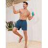 imageSILKWORLD Mens Swim Trunks Quick Dry Bathing Suits 6 Inch Swimming Shorts with Compression Liner and Zipper PocketsCopenhagen Blue