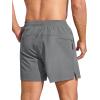 imageSILKWORLD Mens Swim Trunks Quick Dry Bathing Suits 6 Inch Swimming Shorts with Compression Liner and Zipper PocketsDark Grey