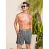 imageSILKWORLD Mens Swim Trunks Quick Dry Bathing Suits 6 Inch Swimming Shorts with Compression Liner and Zipper PocketsDark Grey